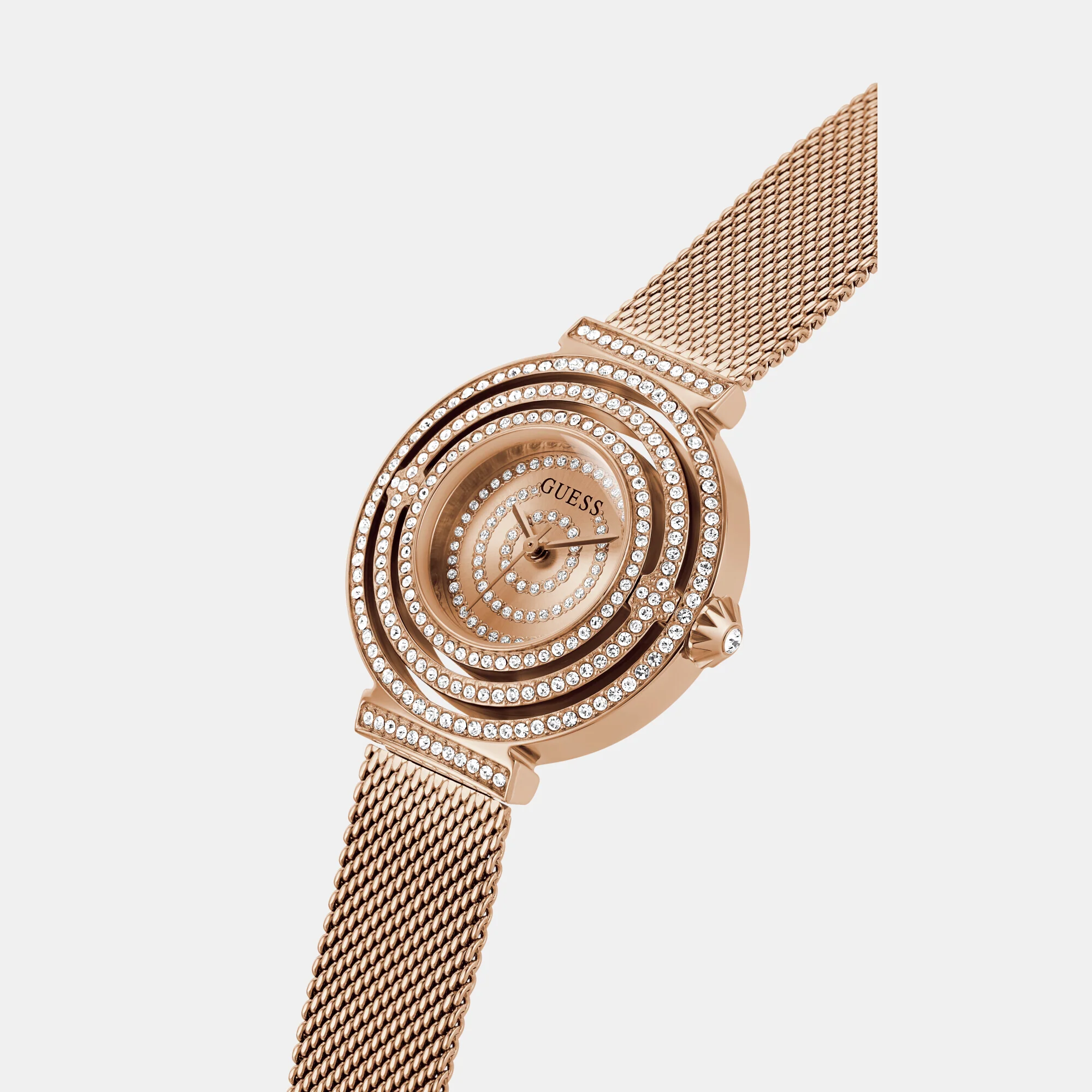 Dream Women Quartz Rose Gold Dial Analog Mesh Watch GW0550L3 - Image 4