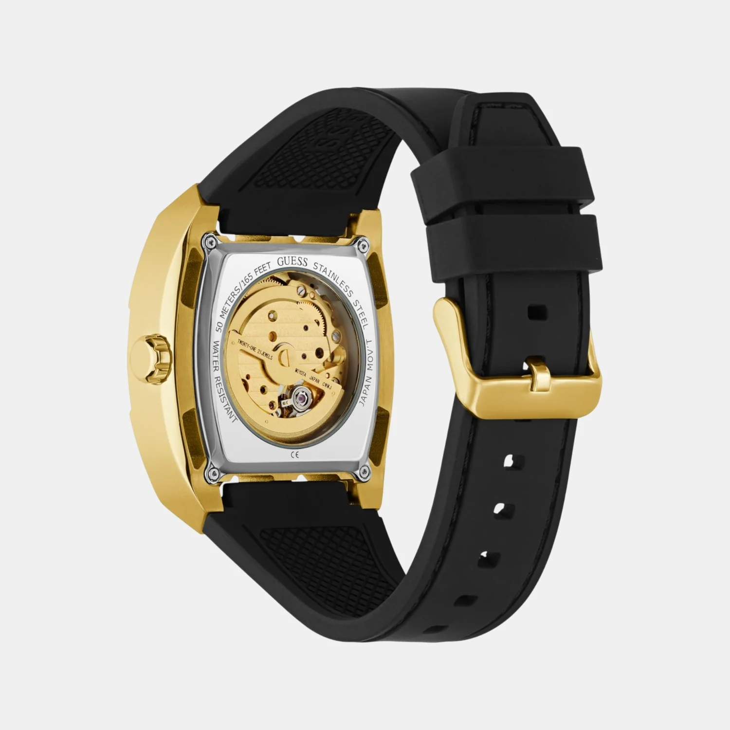 Dress Men Automatic Champagne Dial Analog Silicone Watch GW0980G2 - Image 5