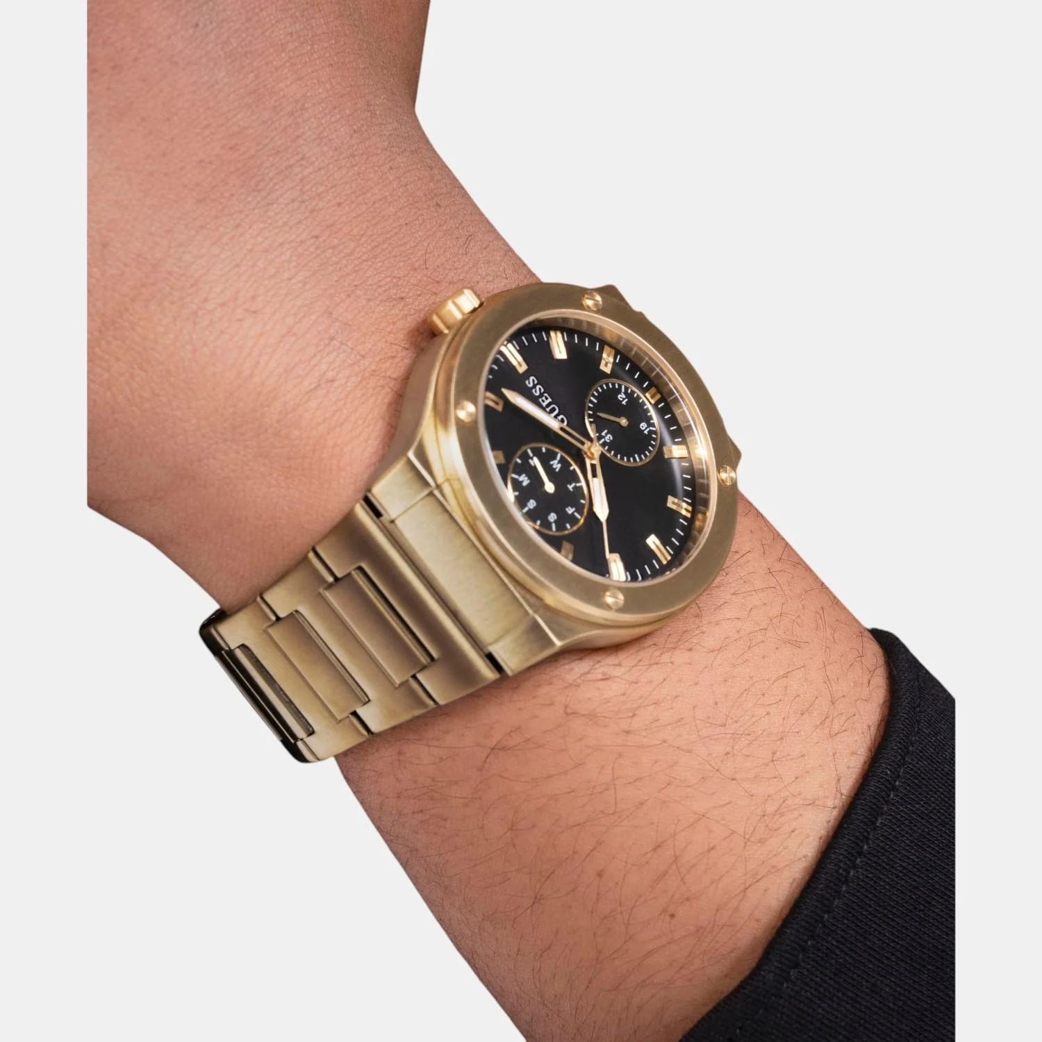Dress Men Quartz Black Dial Multi-Function Stainless Steel Watch GW0795G4 - Image 9