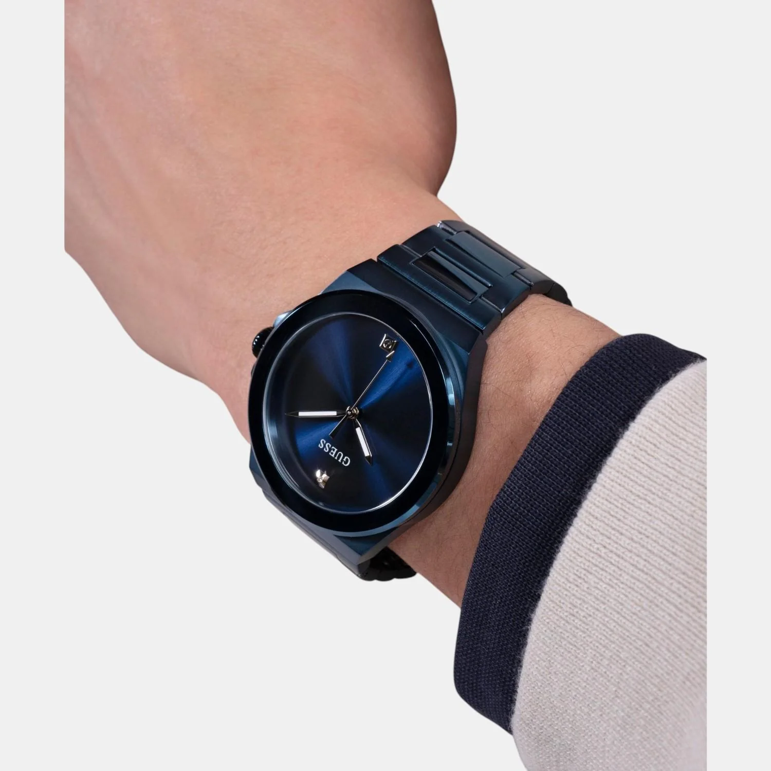 Dress Men Quartz Blue Dial Analog Stainless Steel Watch GW0833G1 - Image 7
