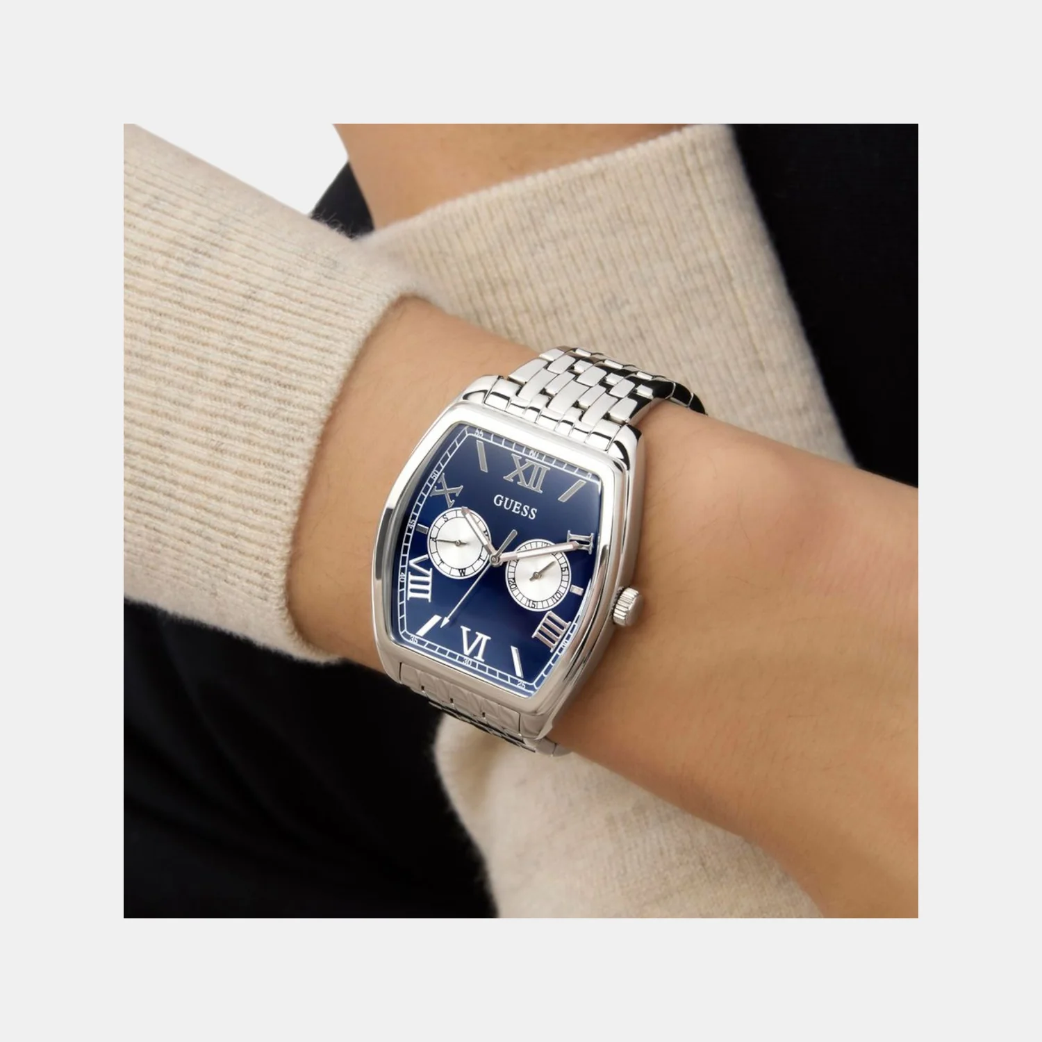 Dress Men Quartz Blue Dial Multi-Function Recycled Steel Watch GW0975G1 - Image 7