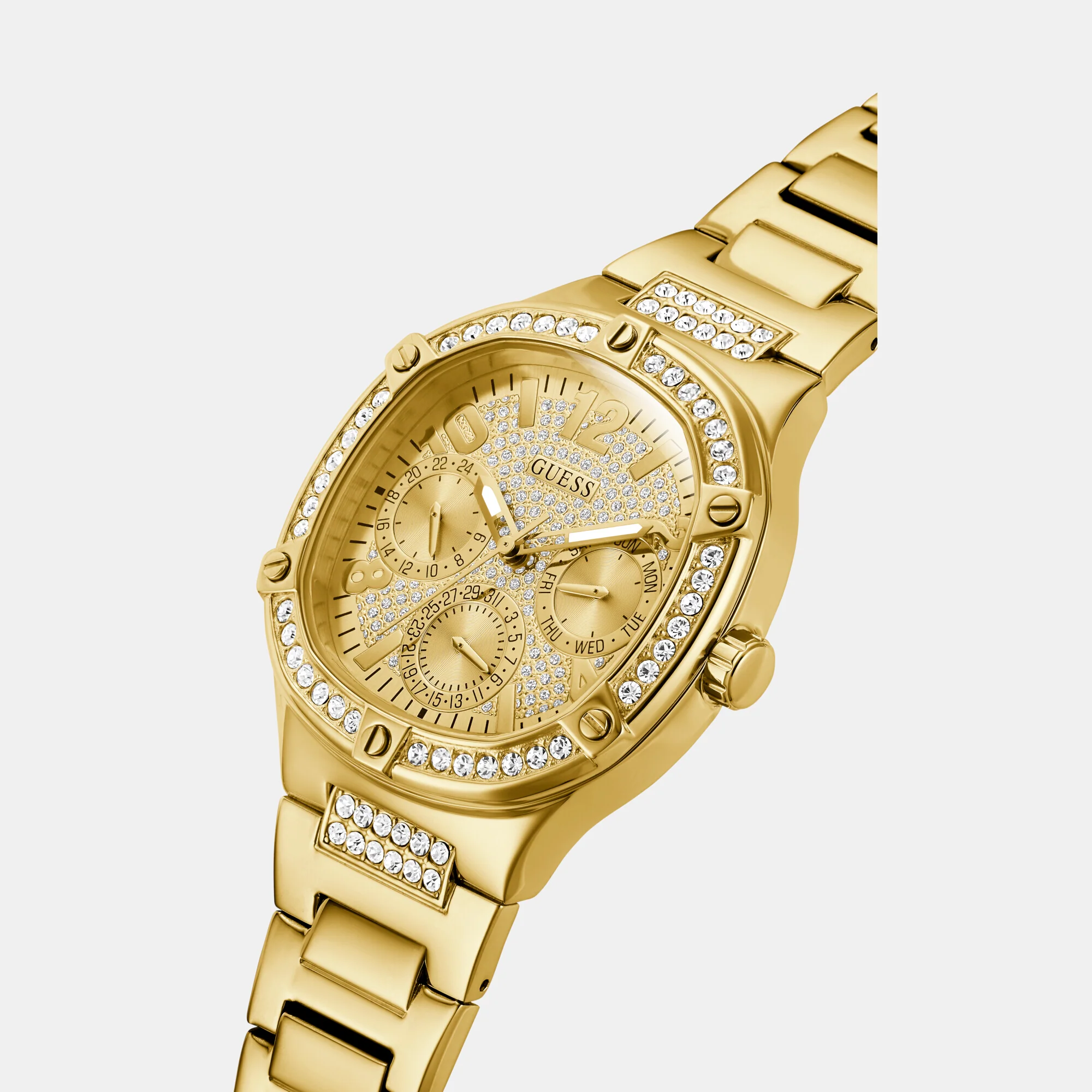 Duchess Women Quartz Champagne Dial Analog Stainless Steel Watch GW0558L2 - Image 4