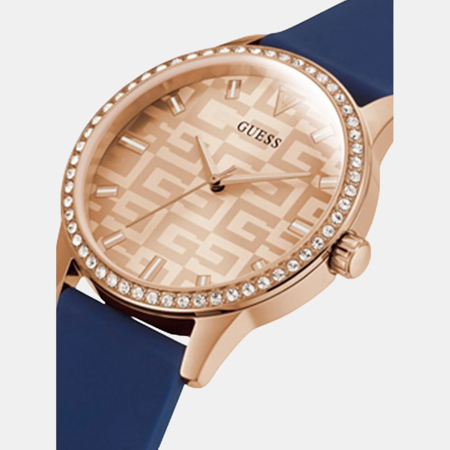 G Check Women Quartz Rose Gold Dial Analog Silicone Watch GW0355L2 - Image 4