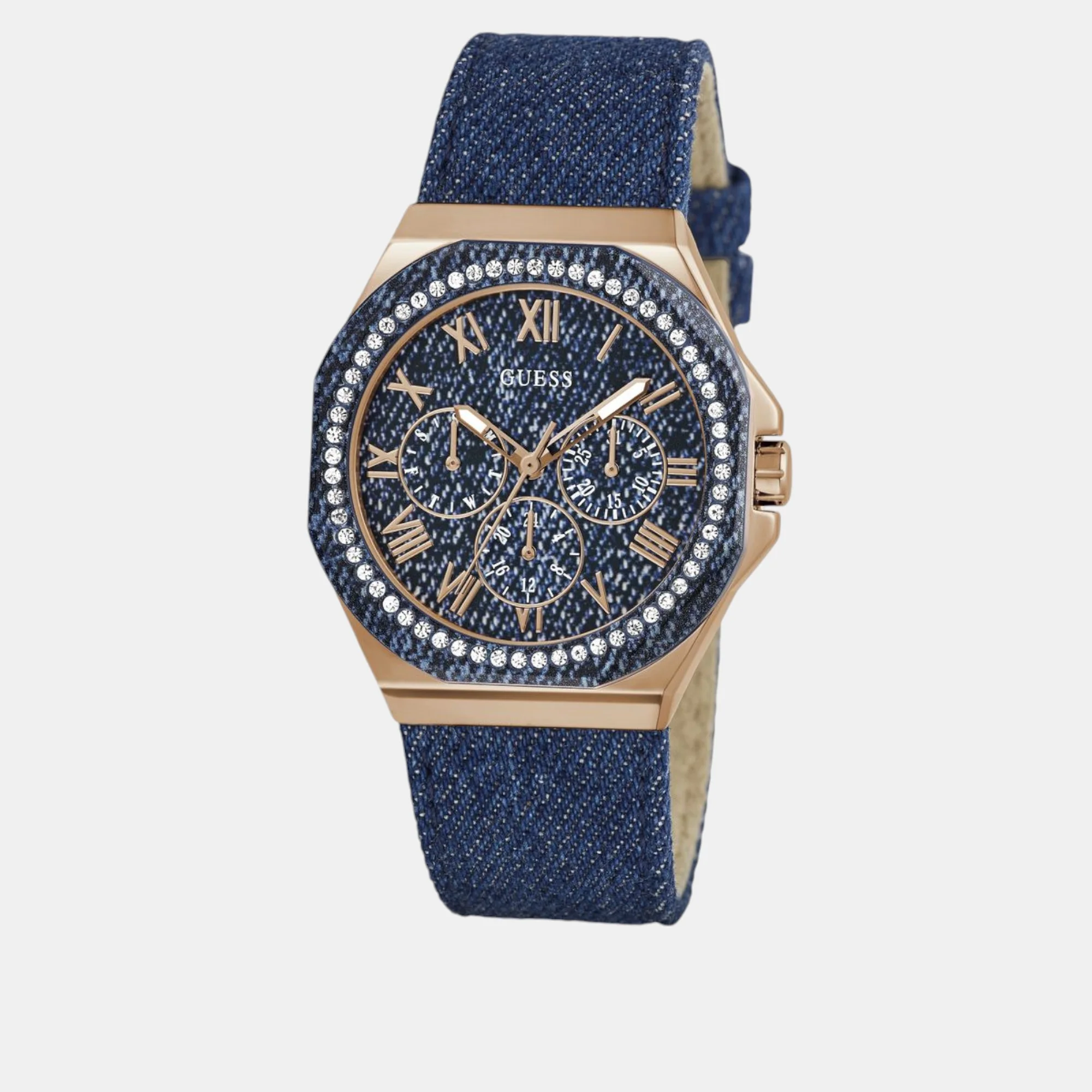 Glaze Women Quartz Blue Dial Multi-Function Fabric Watch GW0753L5 - Image 2