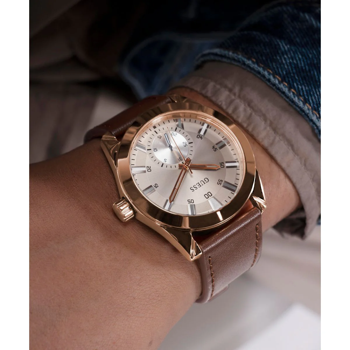 Greyson Men Quartz Grey Dial Multi-Function Leather Watch GW0793G3 - Image 7