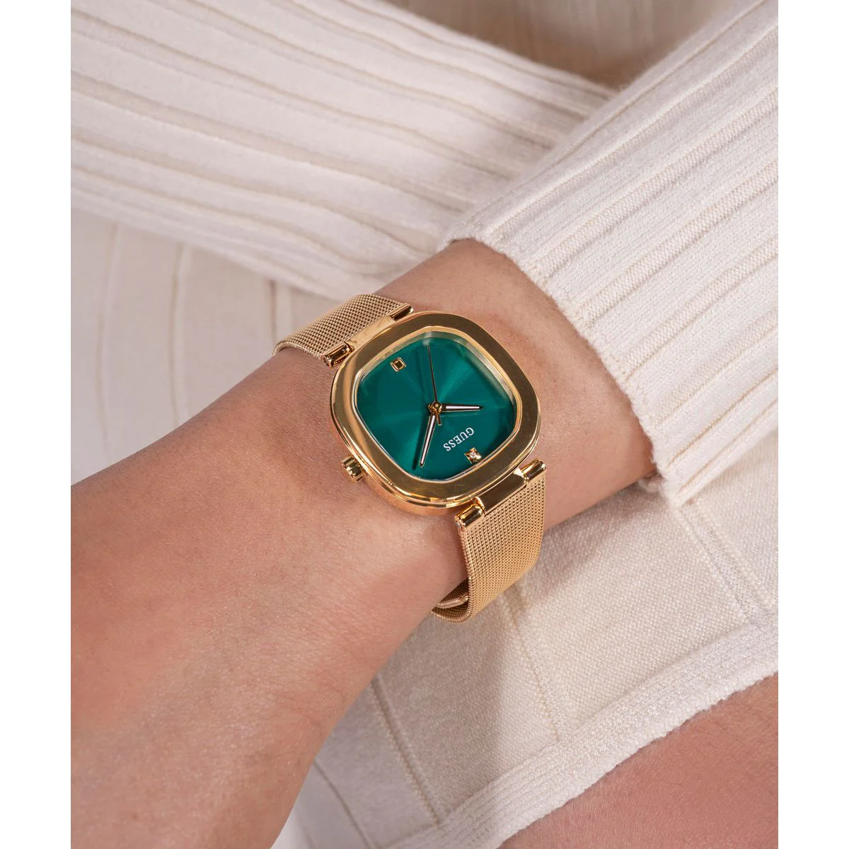 Guess Dress Women Quartz Green Dial Analog Mesh Watch GW0768L2 - Image 6