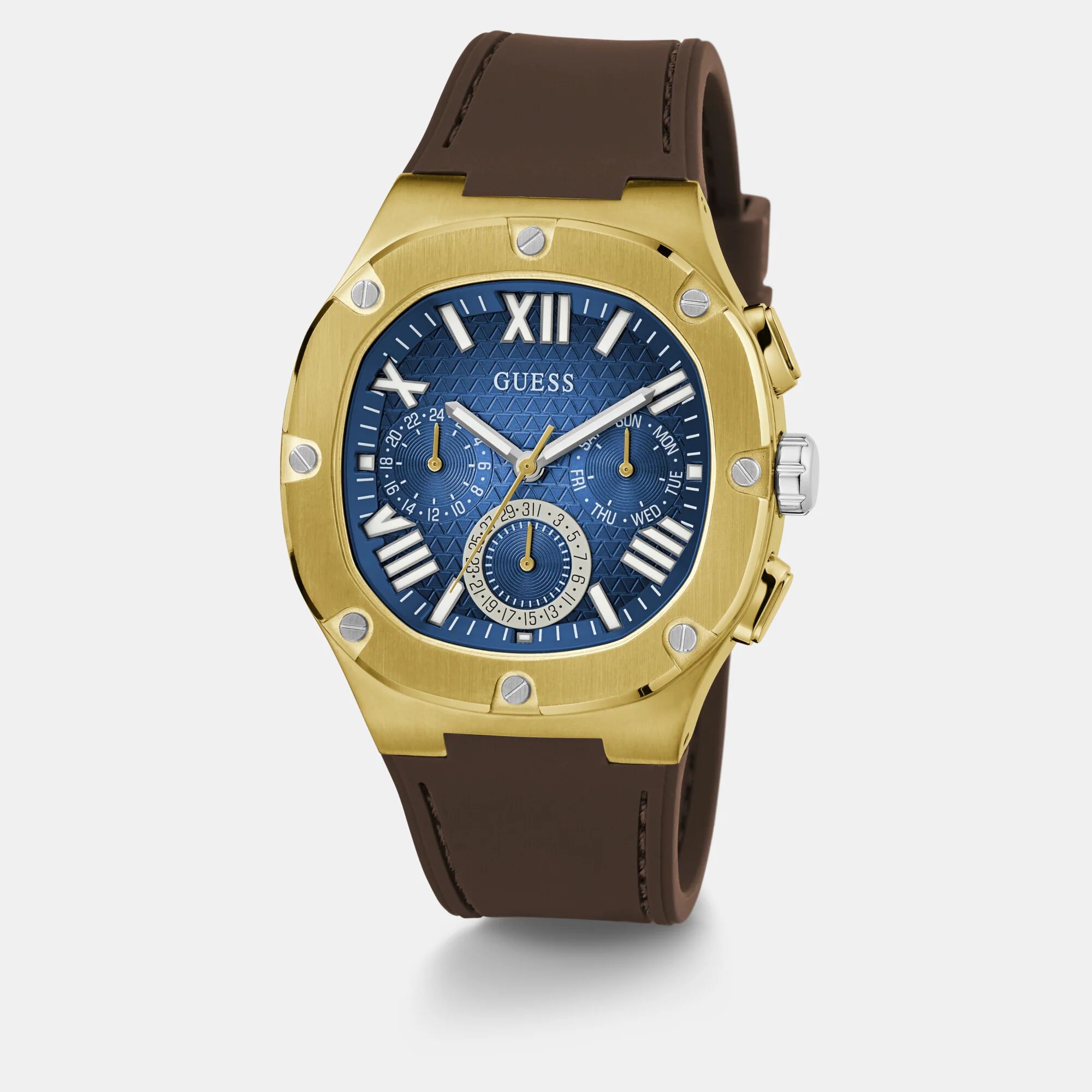 Headline Men Quartz Blue Dial Chronograph Silicone Watch GW0571G5 - Image 2