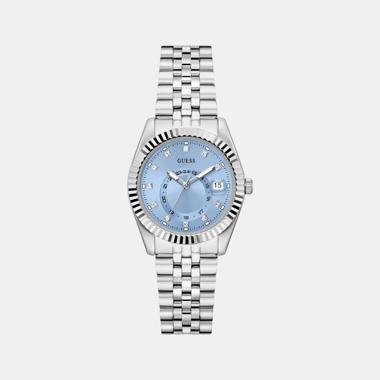 Jada Women Quartz Ice Blue Dial Analog Recycled Steel Watch GW0936L1 - Image 2