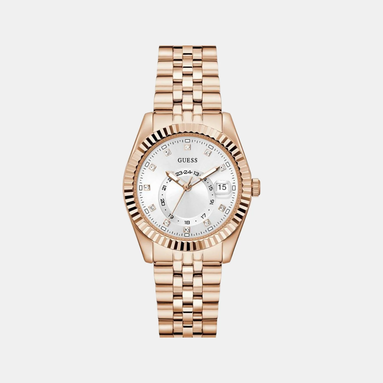 Jada Women Quartz White Dial Analog Recycled Steel Watch GW0936L4 - Image 2
