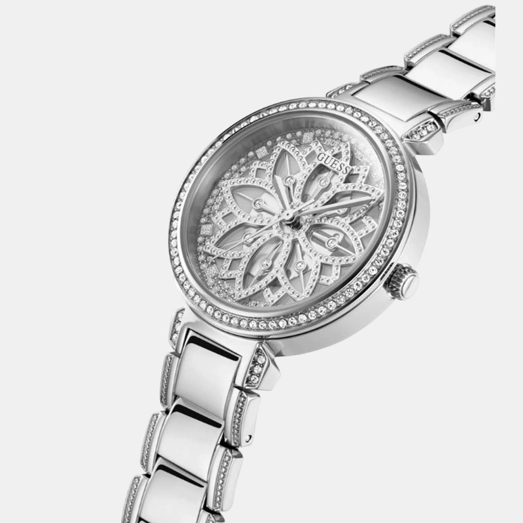 Lily Women Quartz Silver Dial Analog Stainless Steel Watch GW0528L1 - Image 4