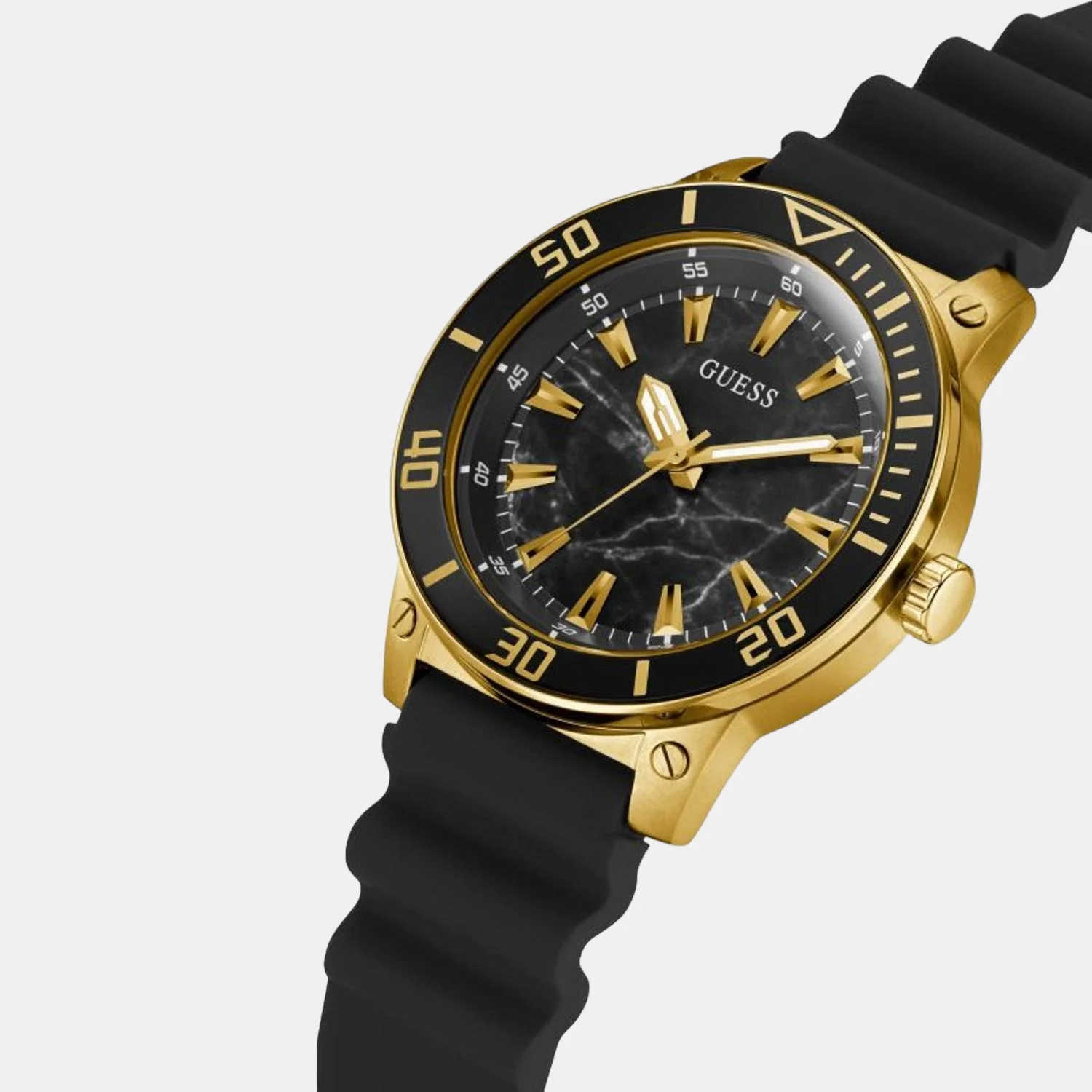 Men Quartz Black Dial Analog Silicone Watch GW0420G2 - Image 4
