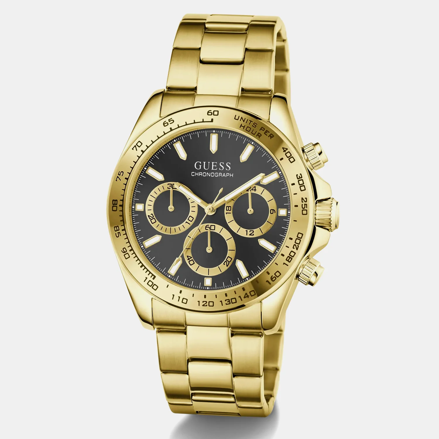 Men Quartz Black Dial Chronograph Stainless Steel Watch GW1058G2 - Image 3