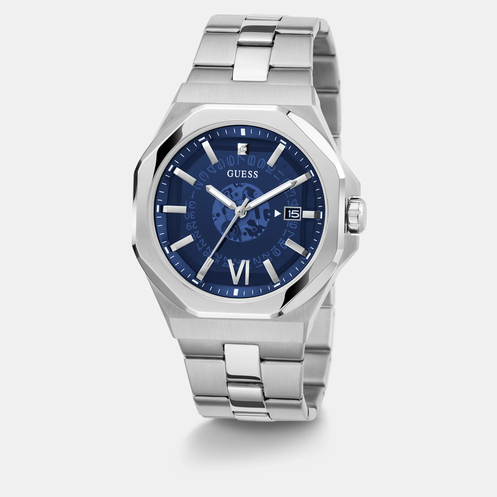 Men Quartz Blue Dial Analog Stainless Steel Watch GW0573G1 - Image 5