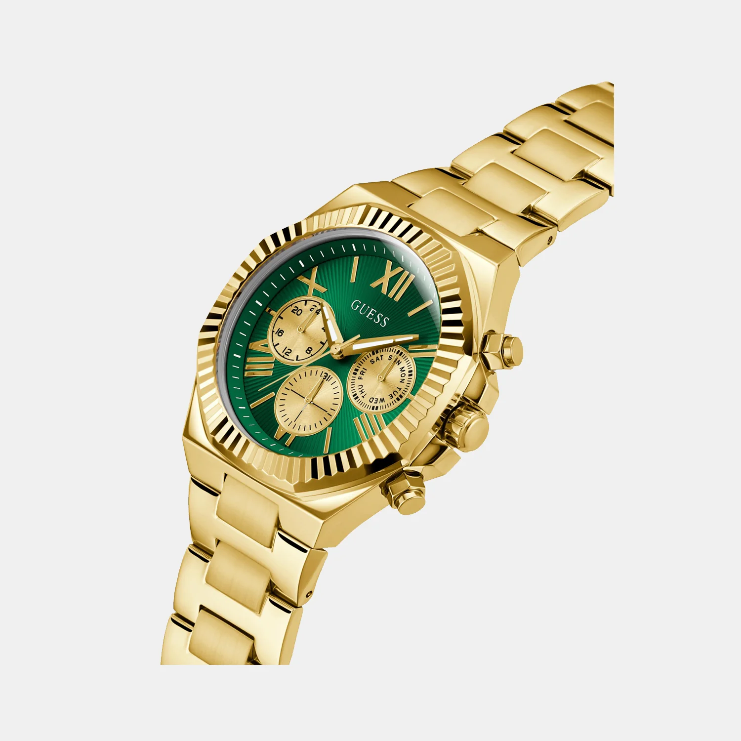 Men Quartz Green Dial Multi-Function Stainless Steel Watch GW0703G2 - Image 4