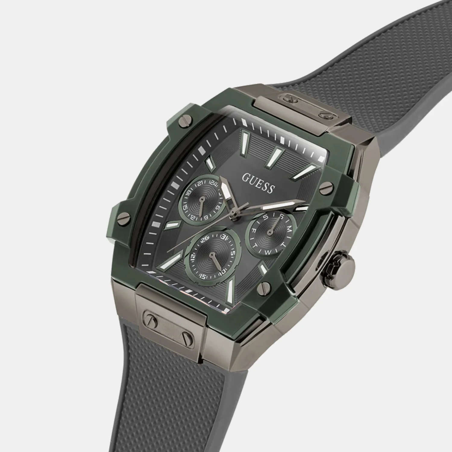 Men Quartz Grey Dial Multi-Function Silicone Watch GW0956G3 - Image 3