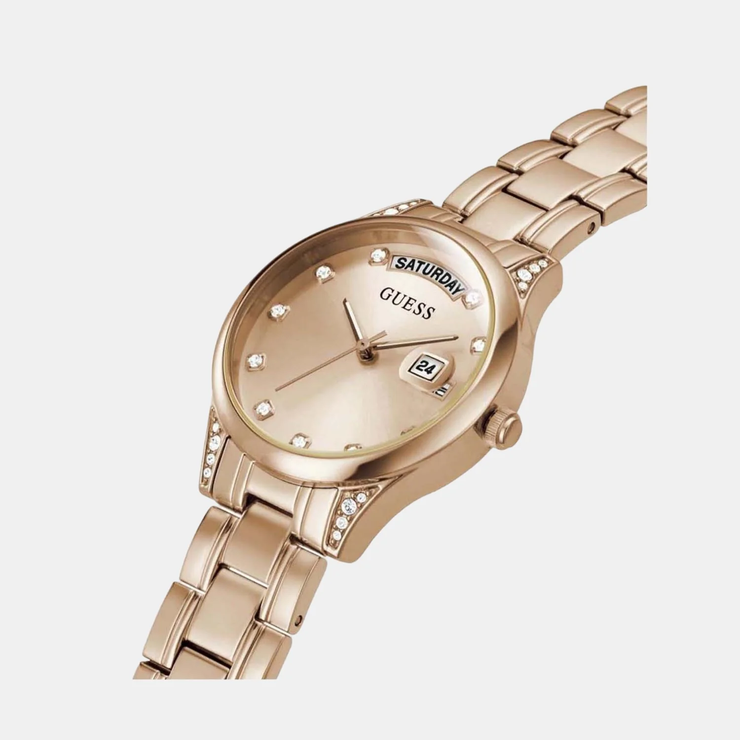 Mini Aura Women Quartz Rose Gold Dial Analog Stainless Steel Watch GW0385L3 - Image 5