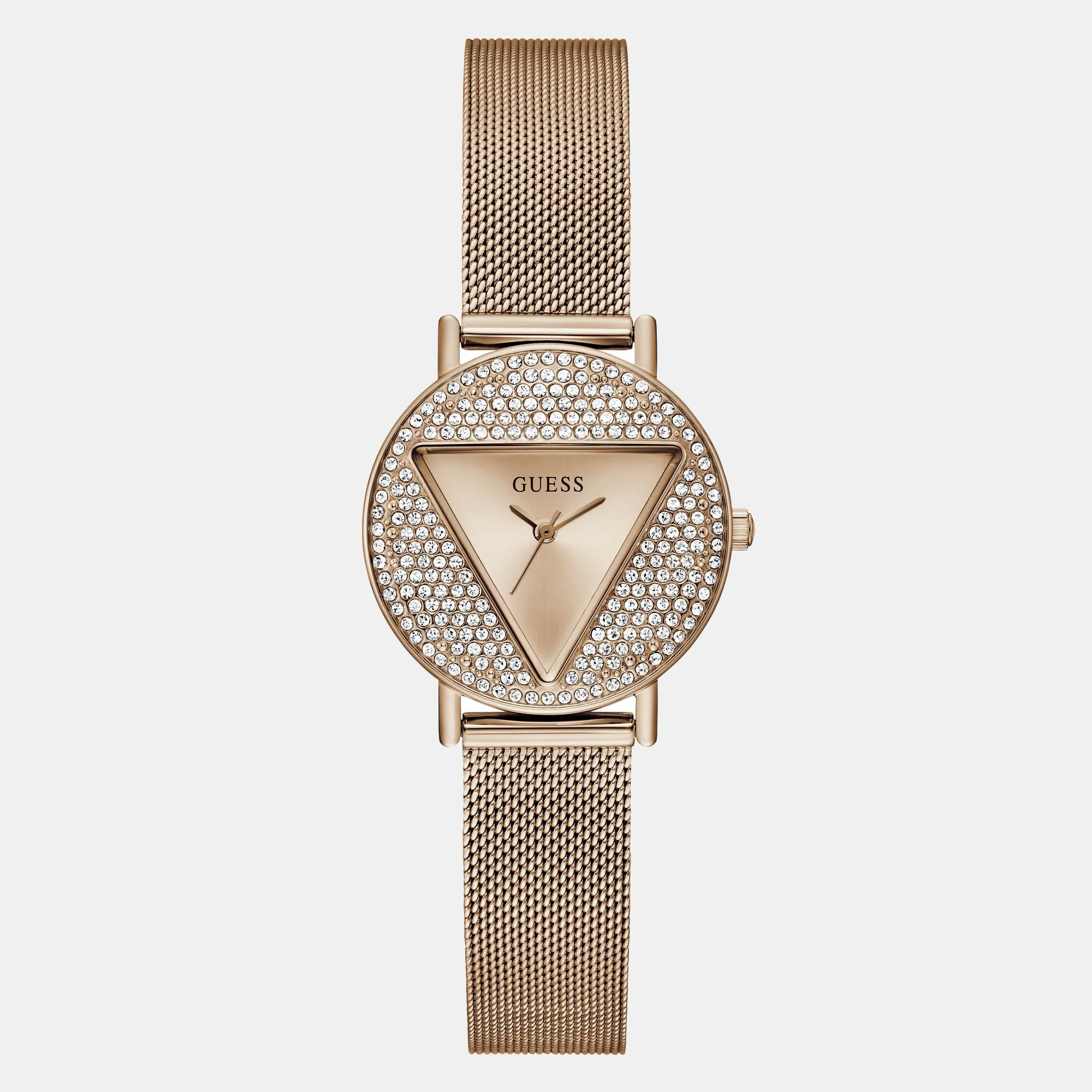 Mini Iconic Women Quartz Pink Dial Analog Mesh Watch GW0671L3 - Image 2