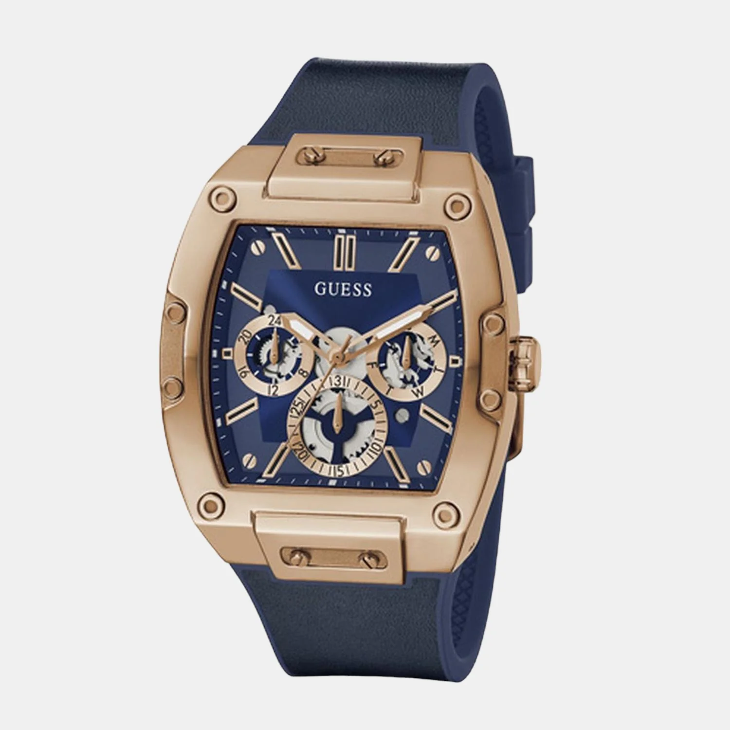 Pheonix Men Quartz Blue Dial Multi-Function Silicone Watch GW0202G4 - Image 2