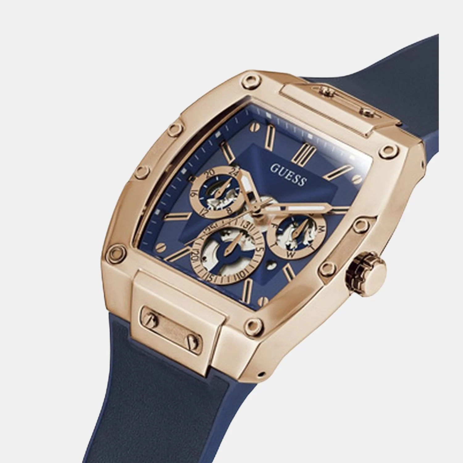 Pheonix Men Quartz Blue Dial Multi-Function Silicone Watch GW0202G4 - Image 3