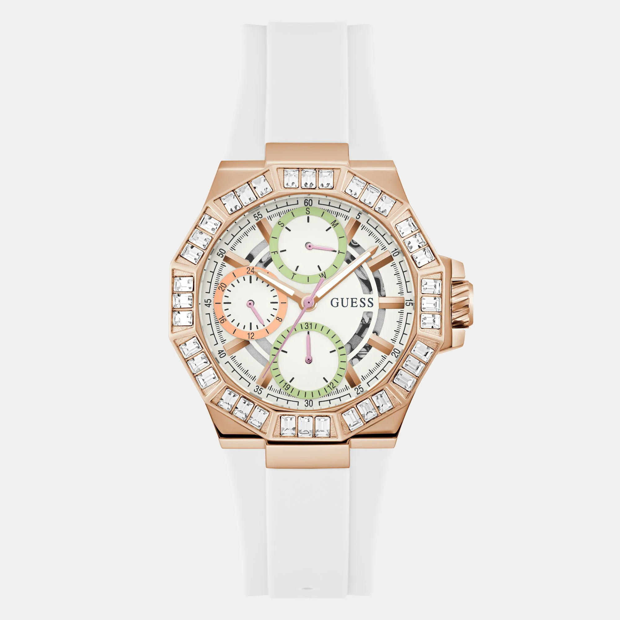 Selene Women Quartz White Dial Analog Silicone Watch GW0695L3