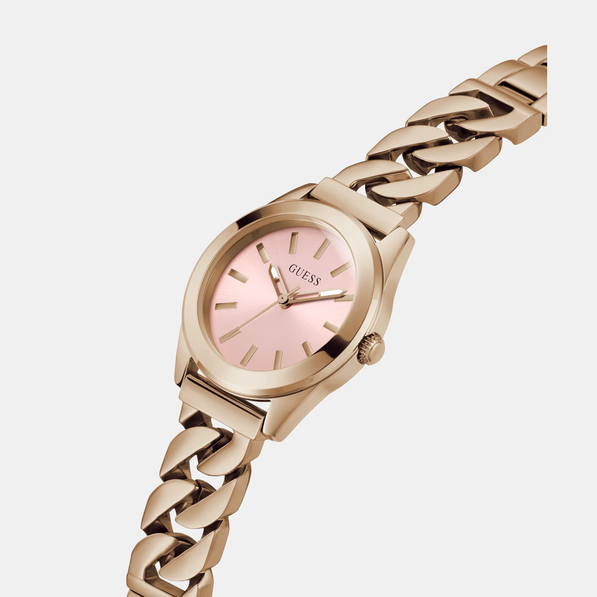 Serena Women Quartz Pink Dial Analog Stainless Steel Watch GW0653L2 - Image 3