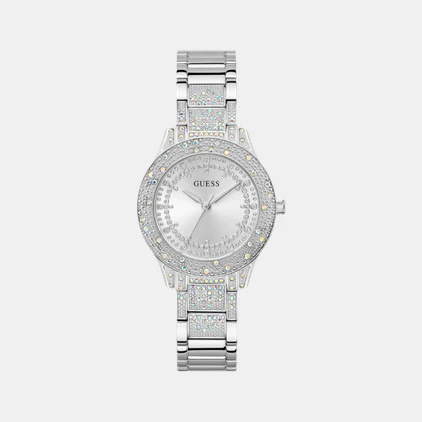 Shooting Star Women Quartz Silver Dial Analog Stainless Steel Watch GW0746L1