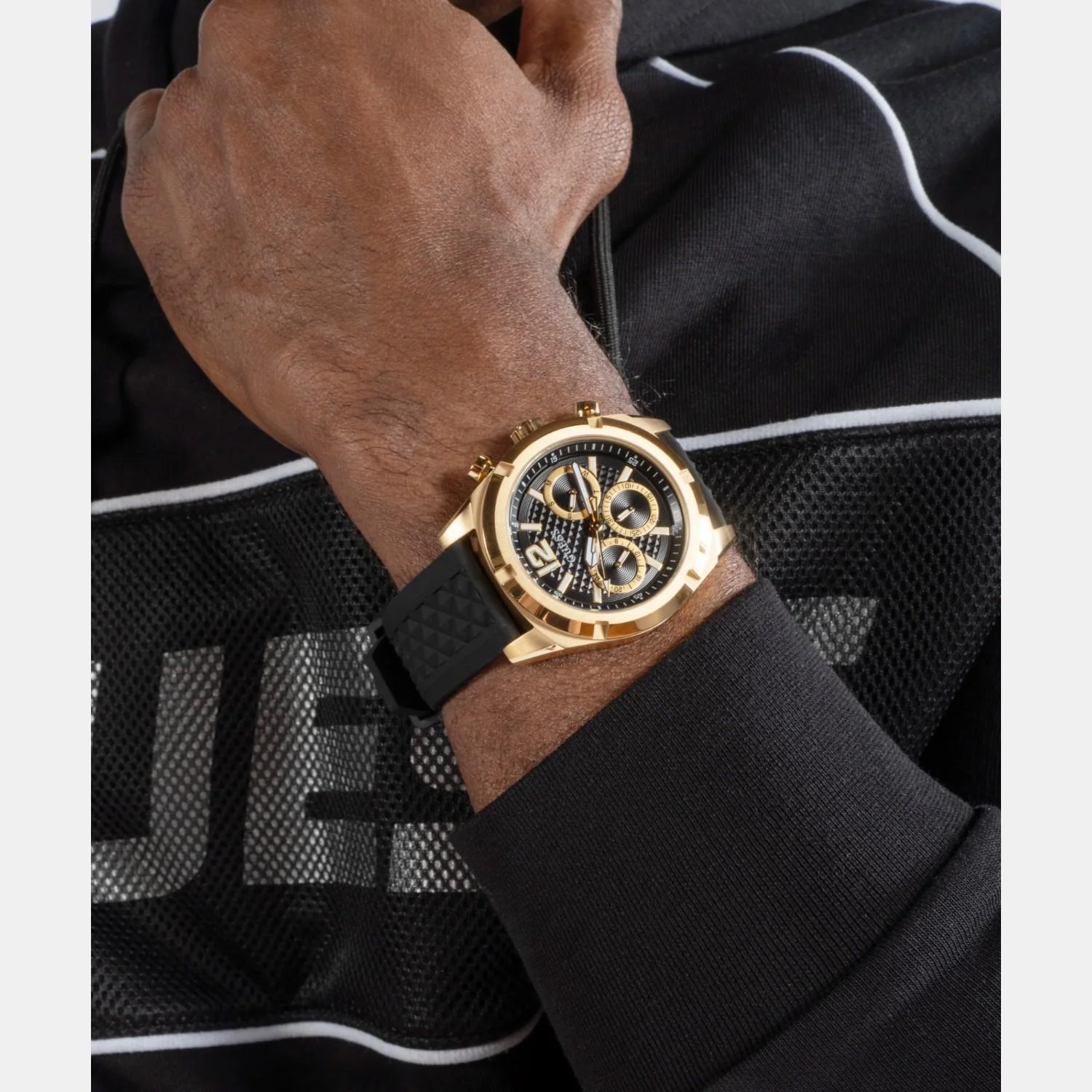 Sport Men Quartz Black Dial Multi-Function Silicone Watch GW0729G2 - Image 6