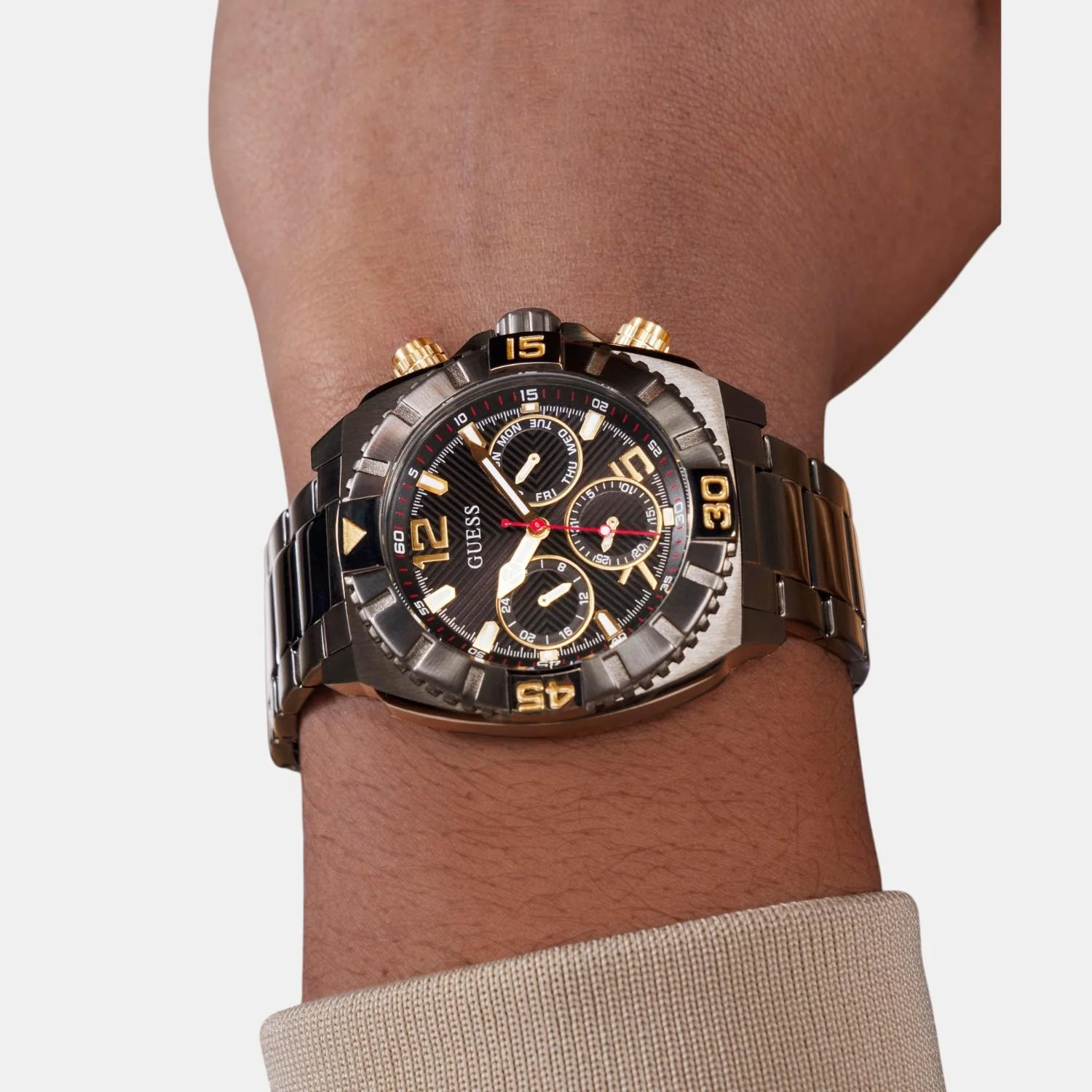 Sport Men Quartz Black Dial Multi-Function Stainless Steel Watch GW0800G2 - Image 9