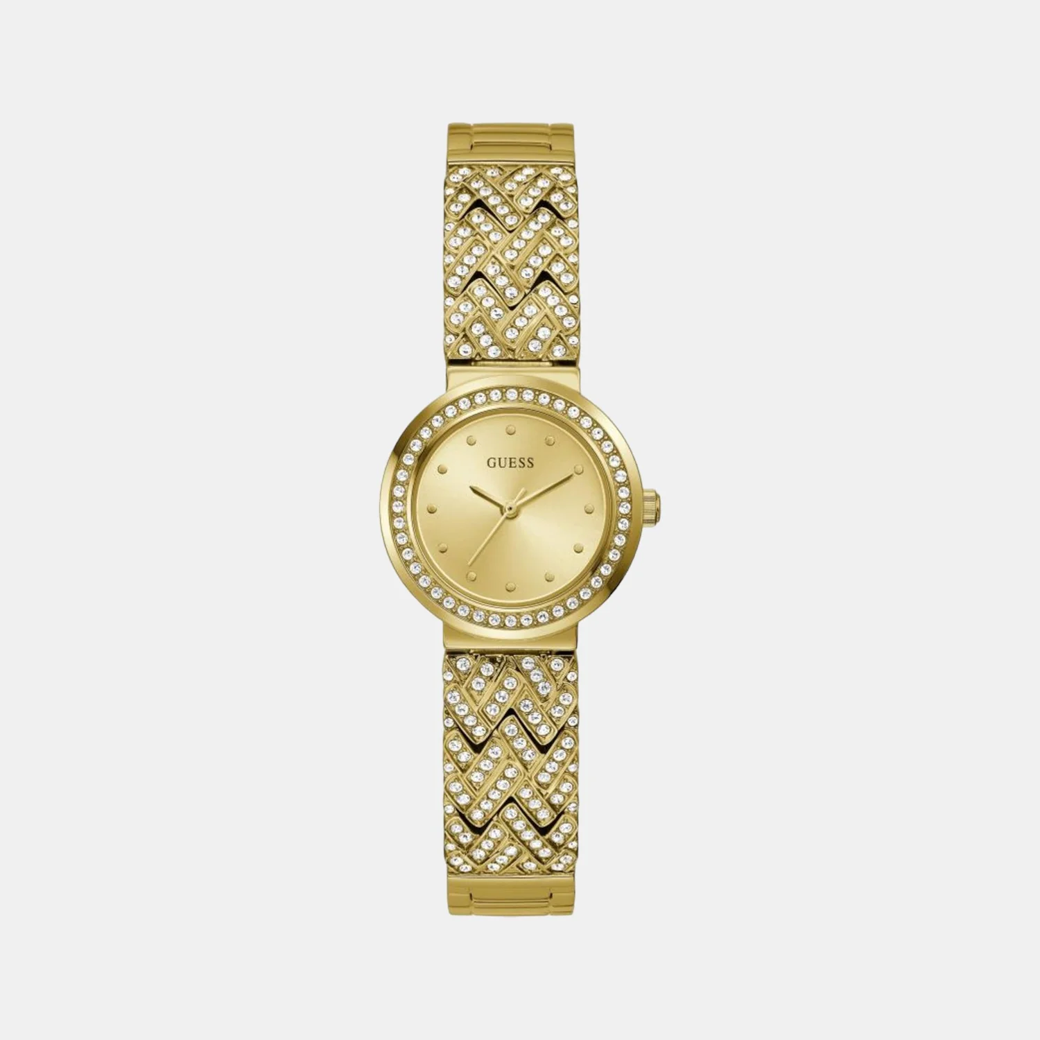 Treasure Women Quartz Champagne Dial Analog Stainless Steel Watch GW0476L2