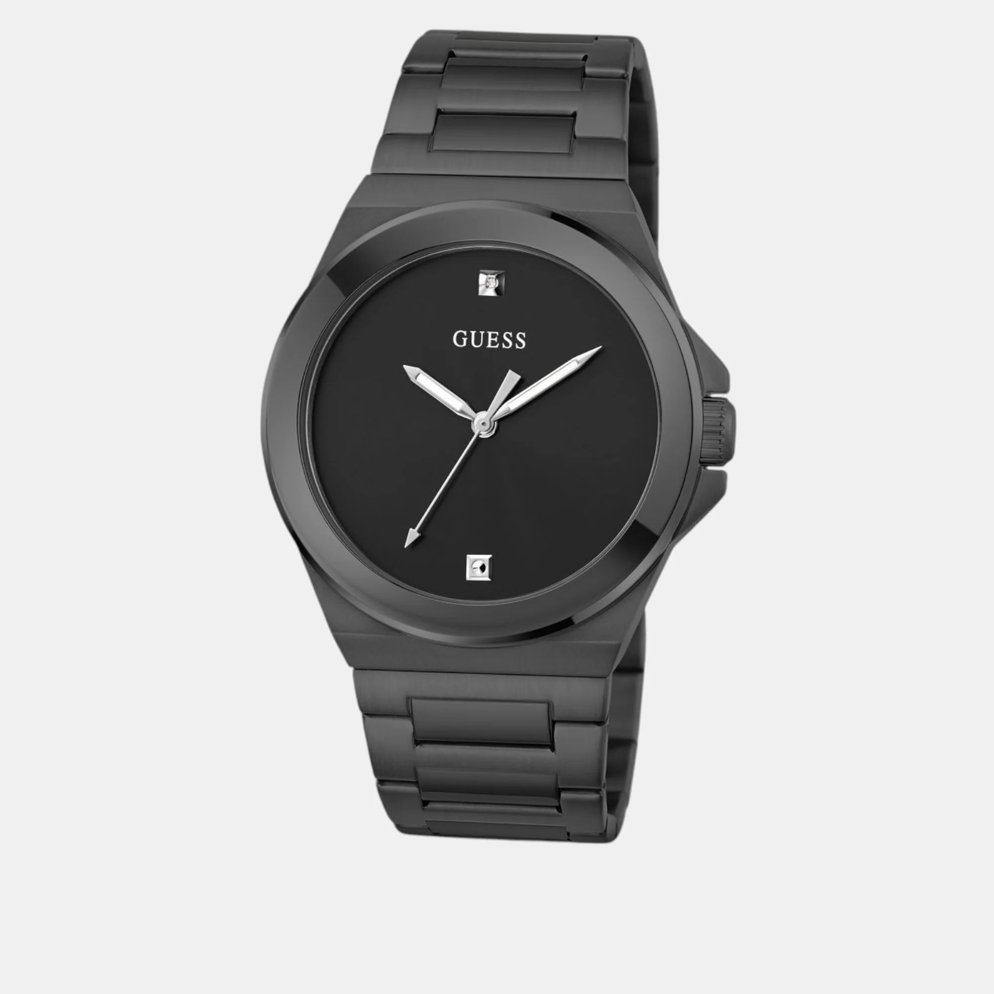 Vinyl Men Quartz Black Dial Analog Stainless Steel Watch GW0833G2 - Image 3