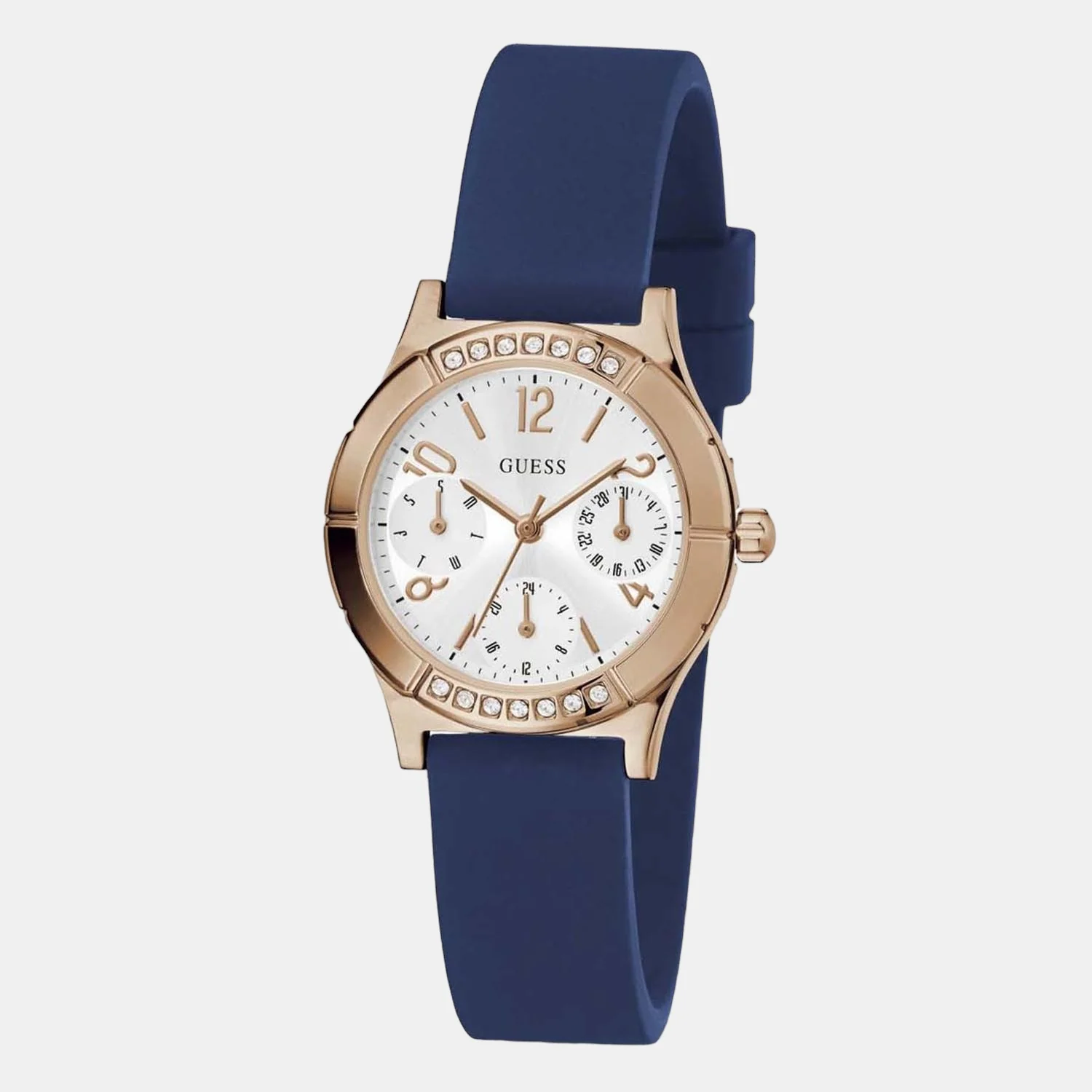 Women Quartz Blue Dial Chronograph Silicone Watch GW0451L2 - Image 2
