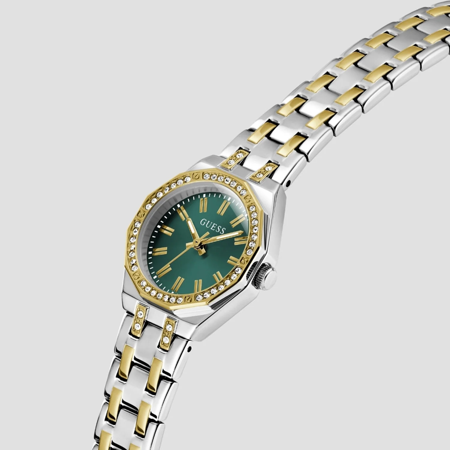 Women Quartz Green Dial Analog Stainless Steel Watch GW0931L8 - Image 3