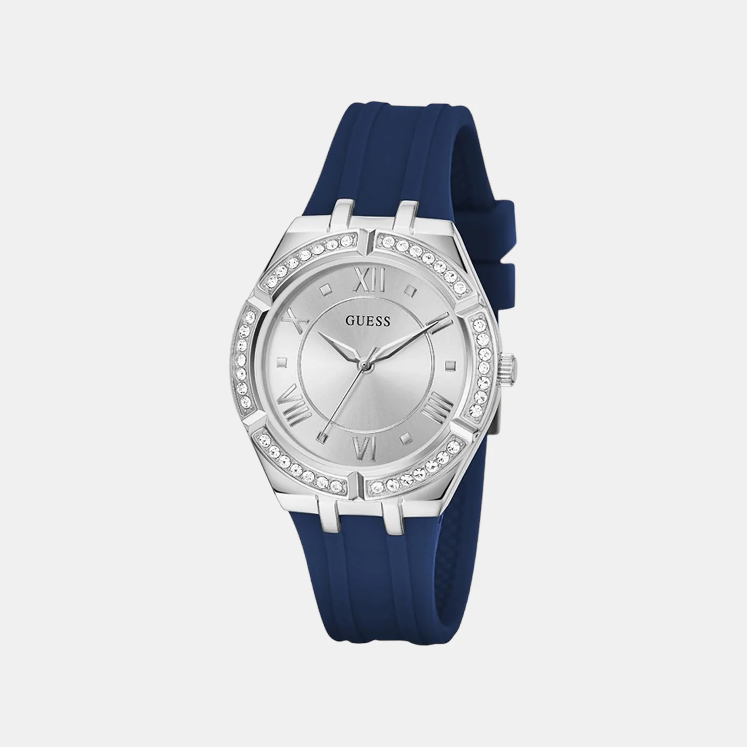 Women Quartz Silver Dial Analog Silicone Watch GW0034L5 - Image 4
