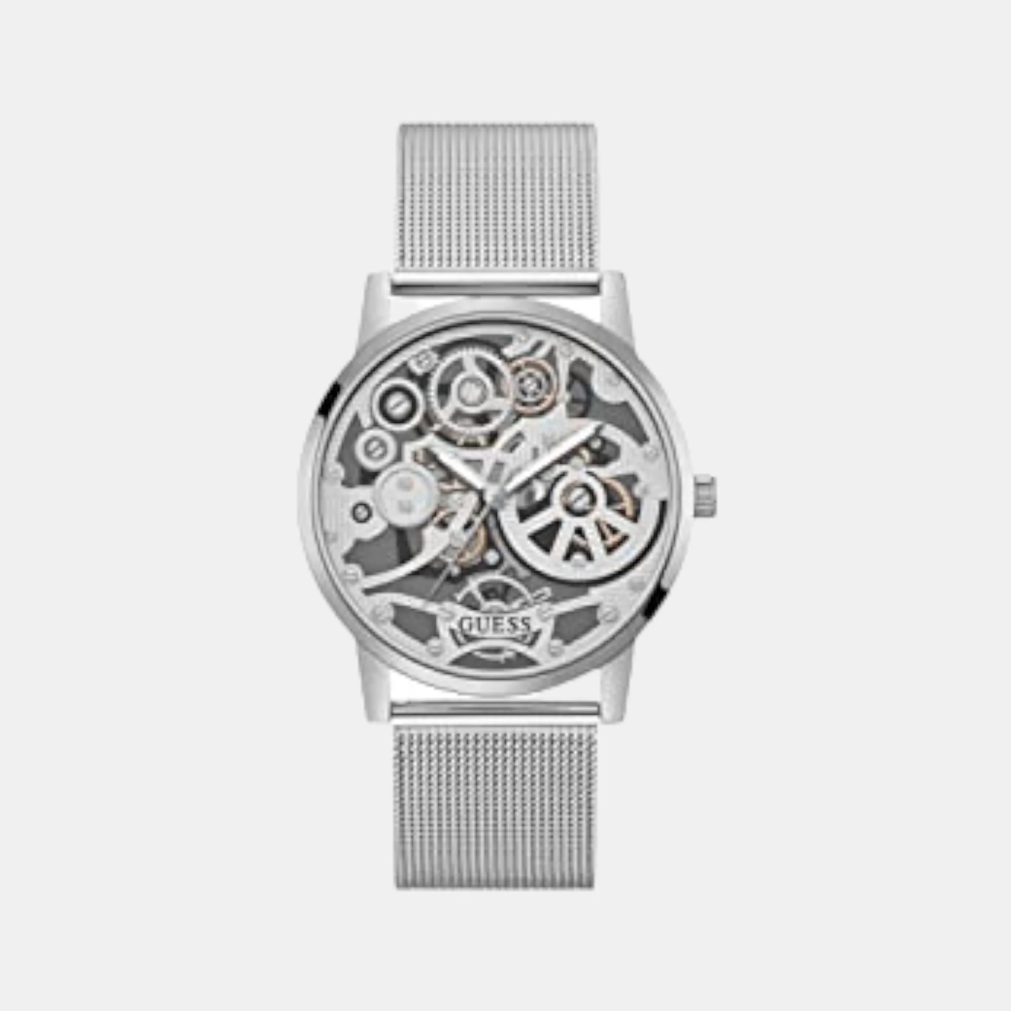 Women Quartz Silver Dial Analog Stainless Steel Watch GW0538G1
