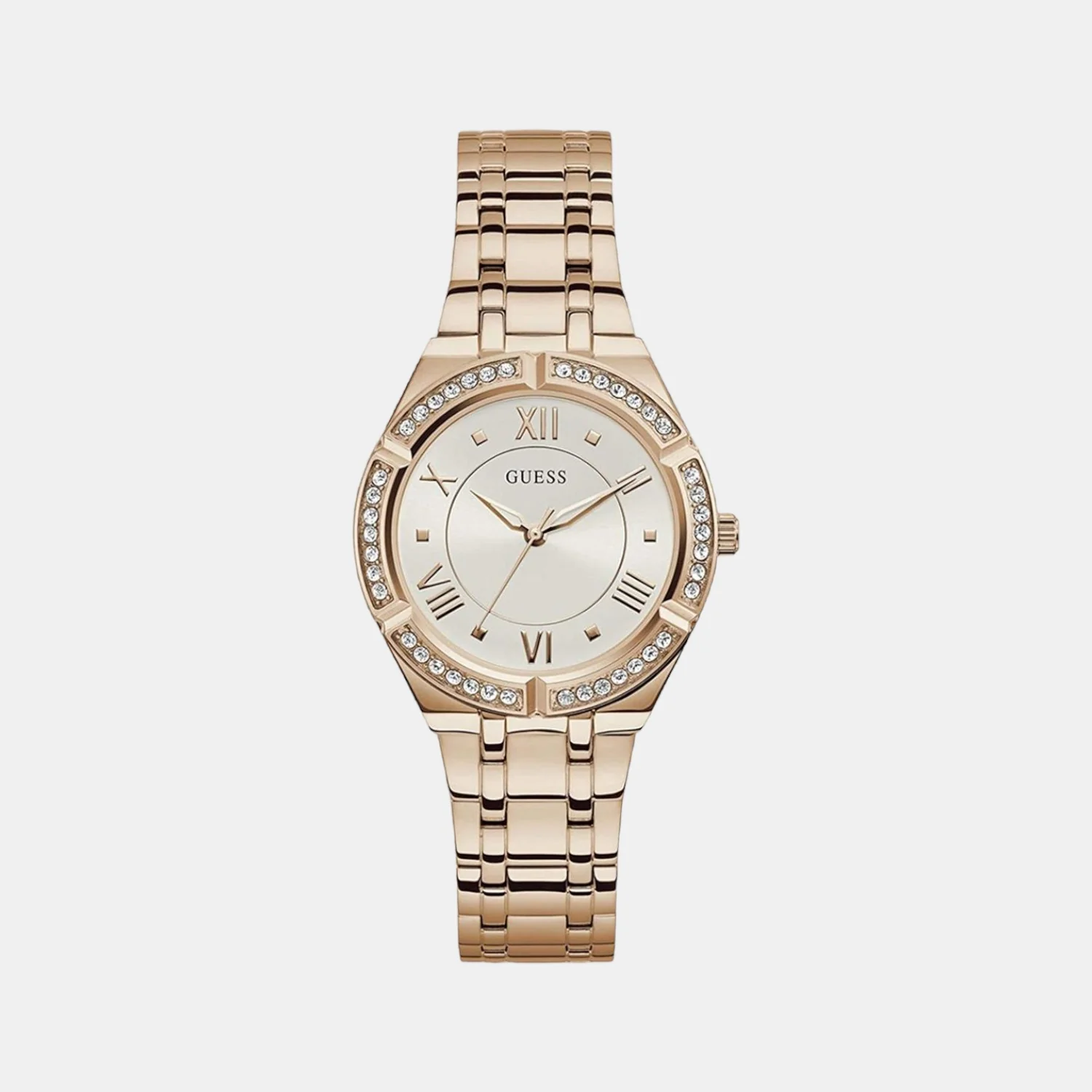 Women Quartz White Dial Analog Stainless Steel Watch GW0033L3