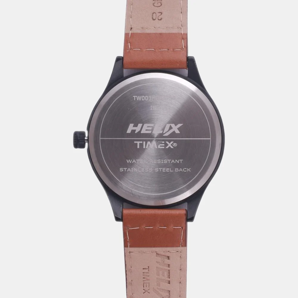 Men Quartz Black Dial Analog Leather Watch TW003HG15 - Image 4