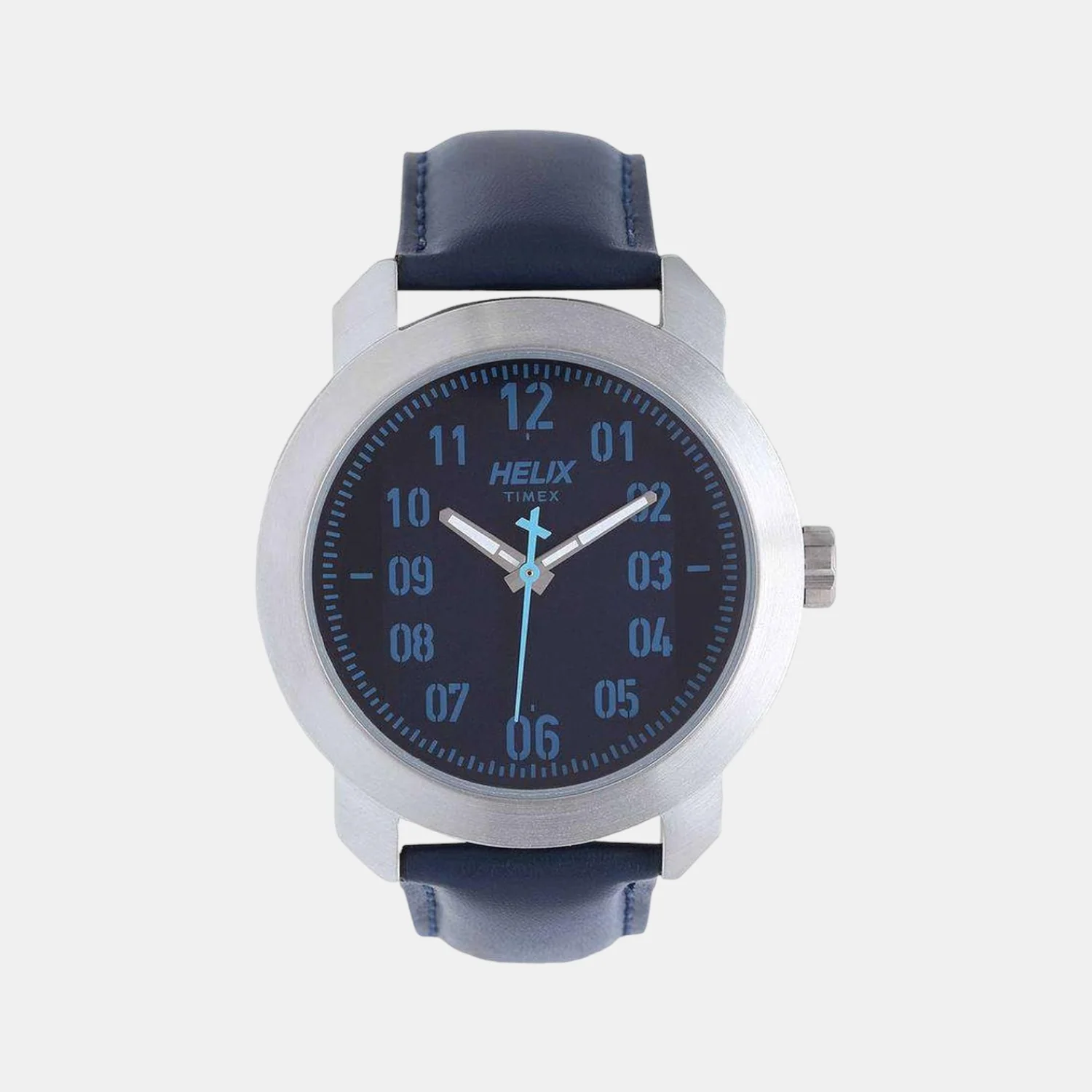 Men Quartz Blue Dial Analog Leather Watch TW036HG01