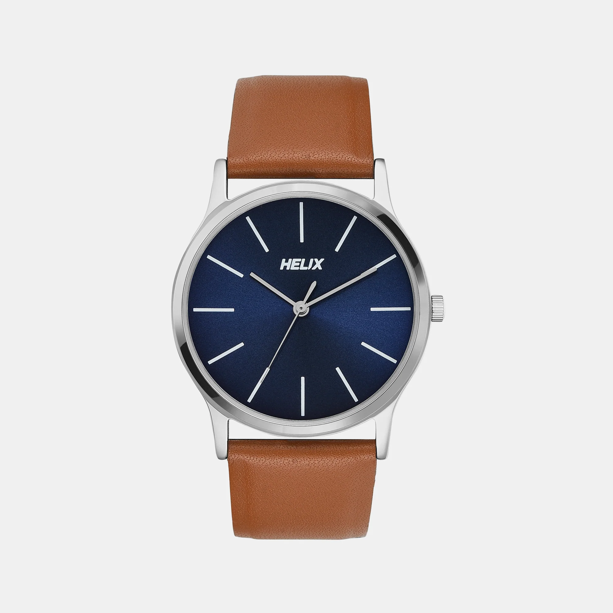 Men Quartz Blue Dial Analog Leather Watch TW054HG02 - Image 2