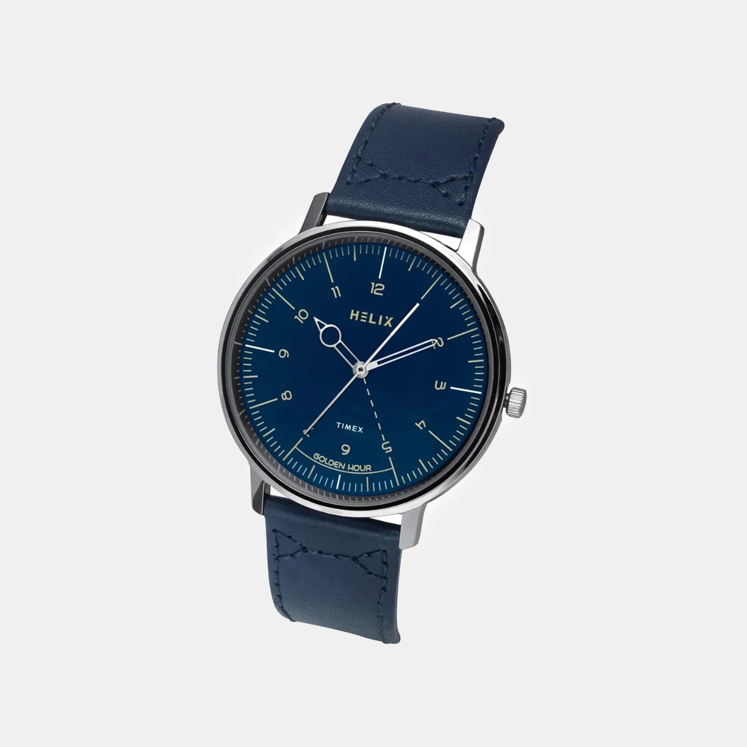 Men Quartz Blue Dial Analog Leather Watch TW056HG02 - Image 2