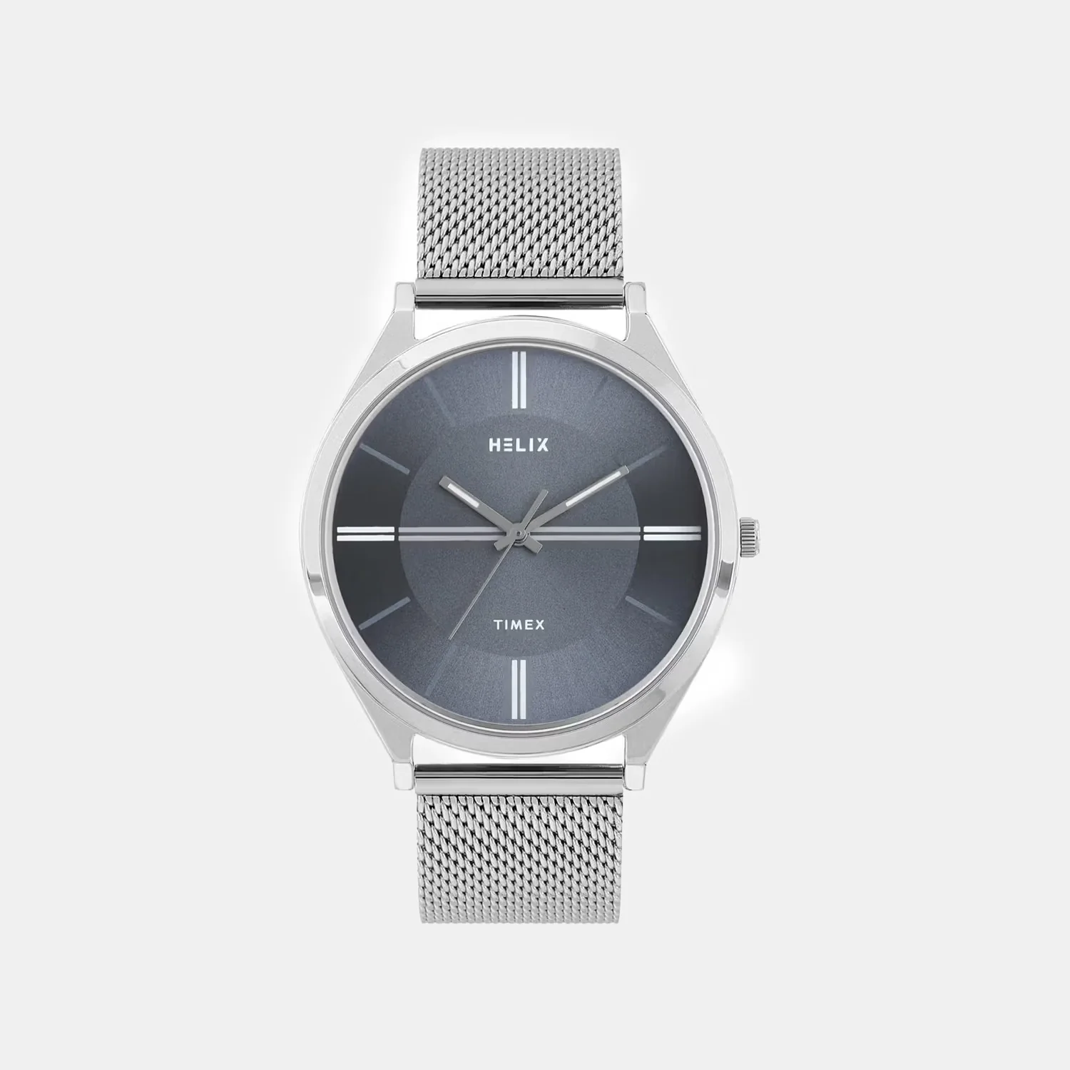 Men Quartz Blue Dial Analog Mesh Watch TW060HG08T