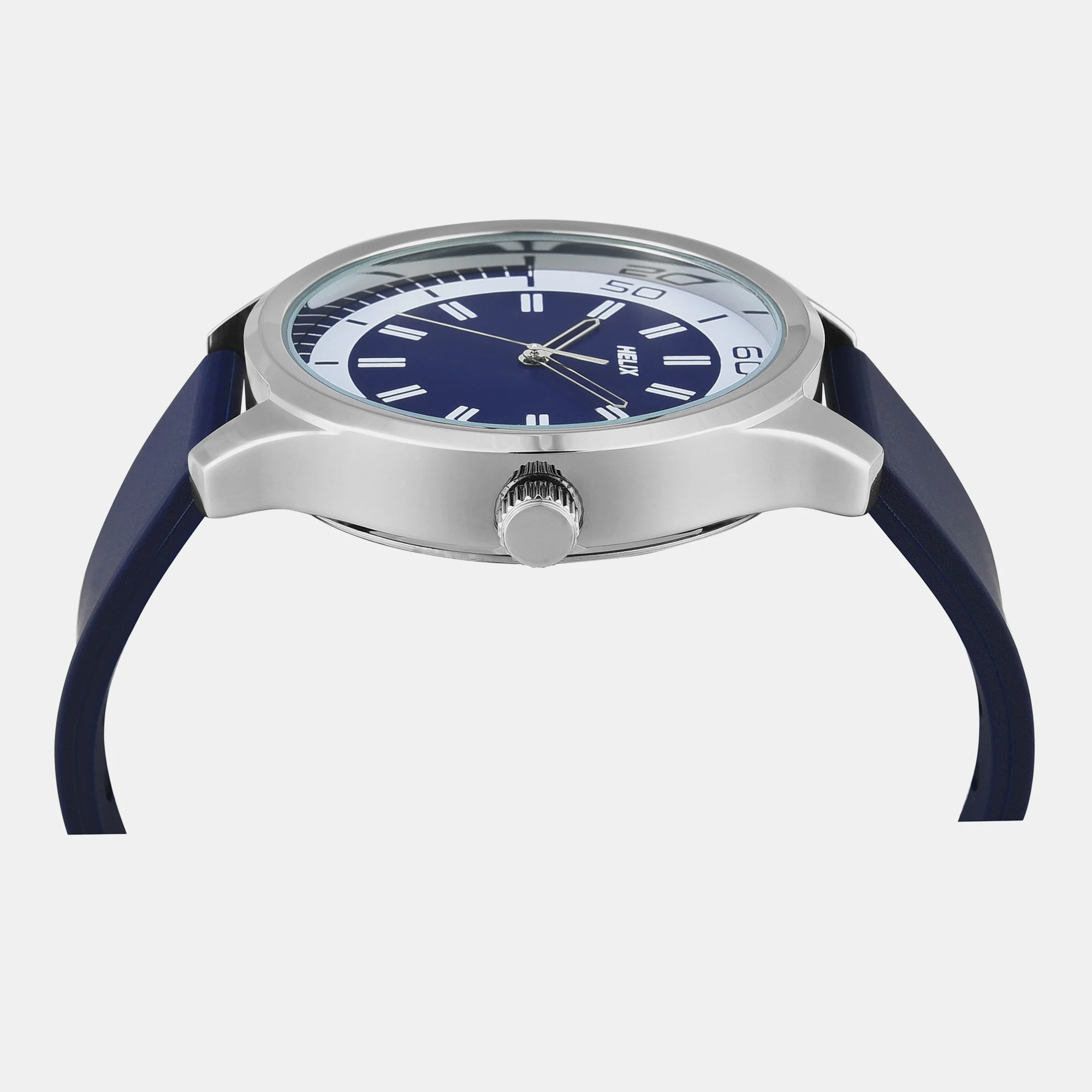 Men Quartz Blue Dial Analog Silicone Watch TW043HG22 - Image 5
