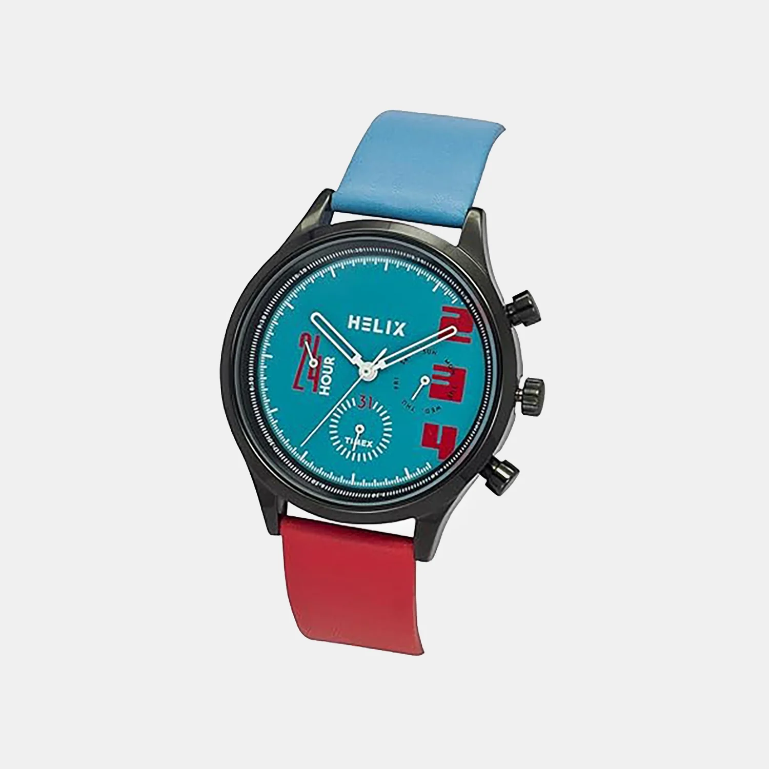 Men Quartz Blue Dial Multi-Function Leather Watch TW003HG29 - Image 2