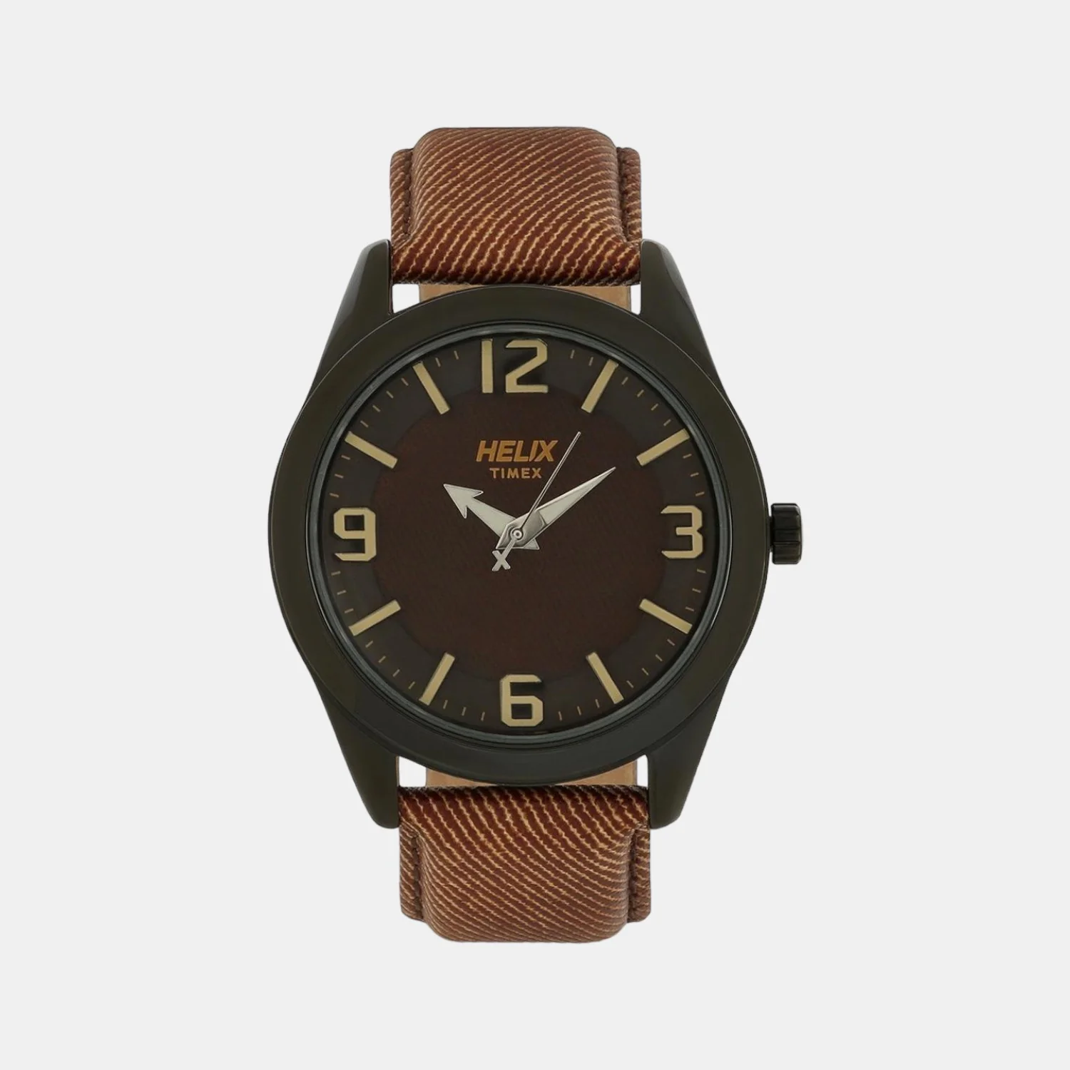 Men Quartz Brown Dial Analog Leather Watch TW031HG12