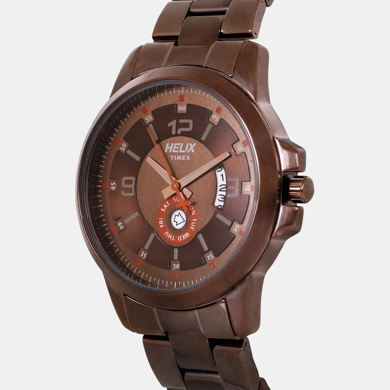 Men Quartz Brown Dial Analog Stainless Steel Watch TW023HG22 - Image 3