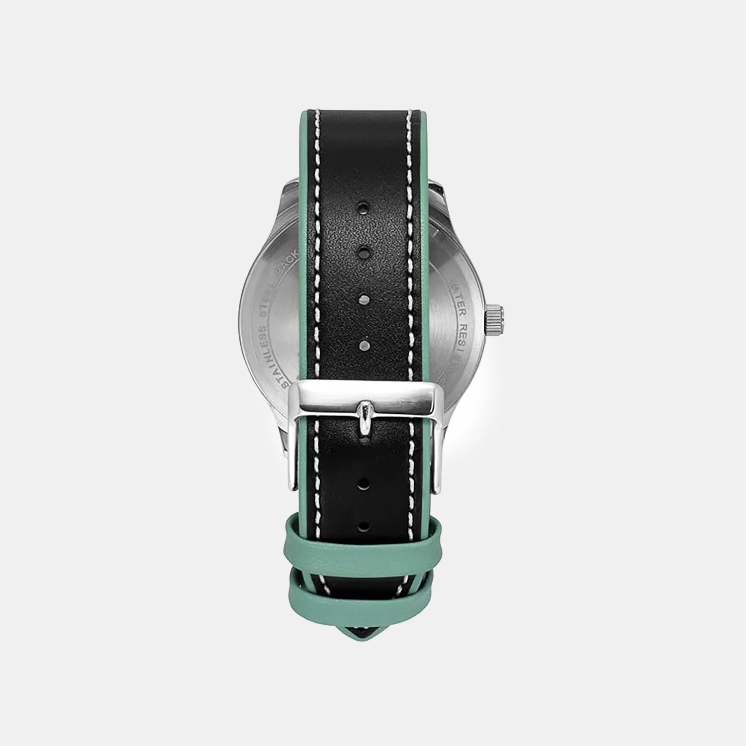 Men Quartz Green Dial Analog Leather Watch TW043HG25 - Image 5