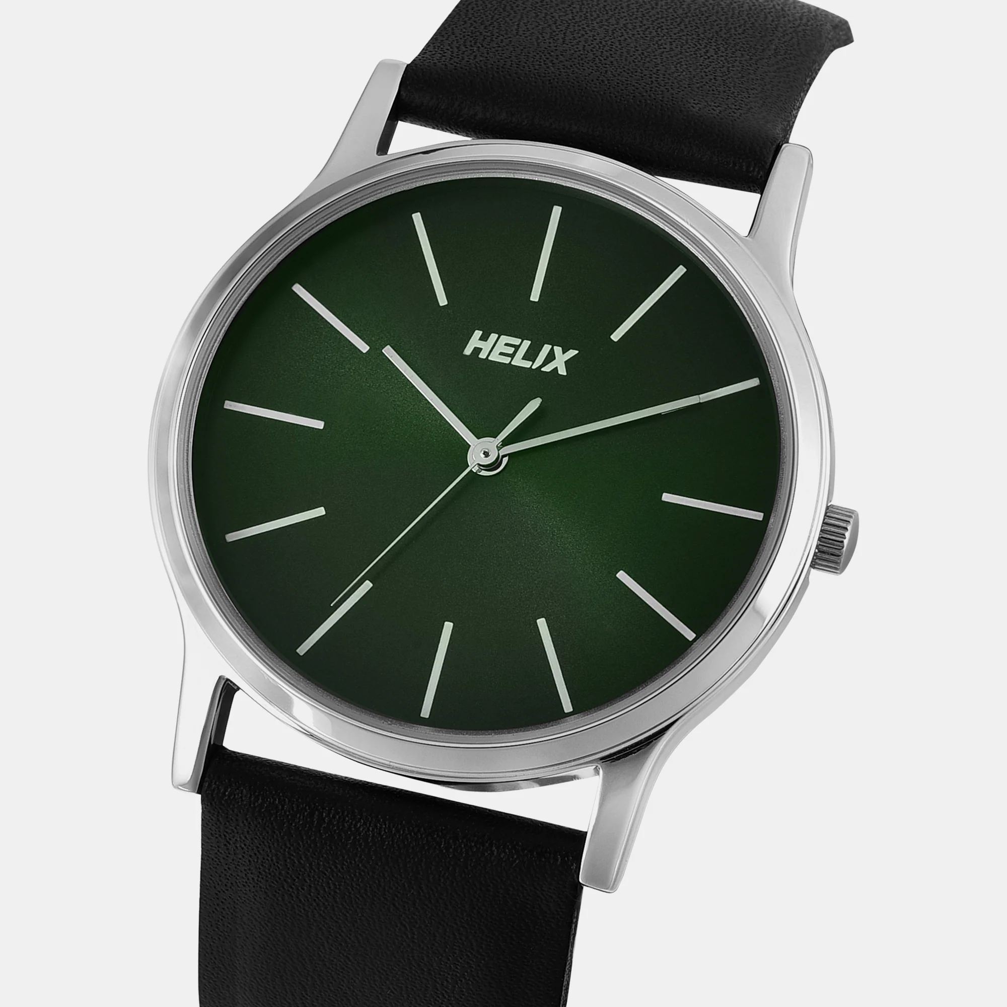 Men Quartz Green Dial Analog Leather Watch TW054HG01 - Image 3