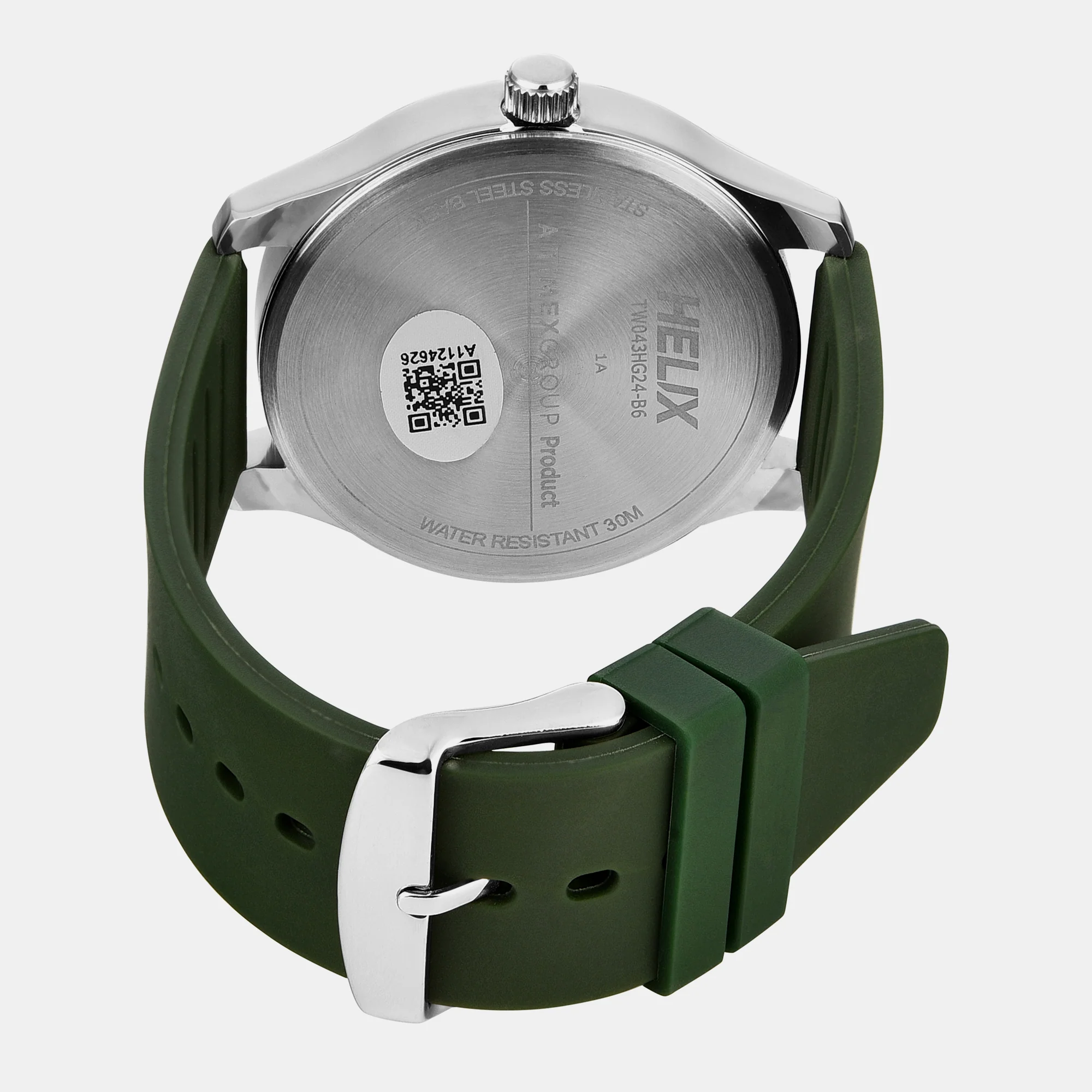Men Quartz Green Dial Analog Silicone Watch TW043HG24 - Image 6