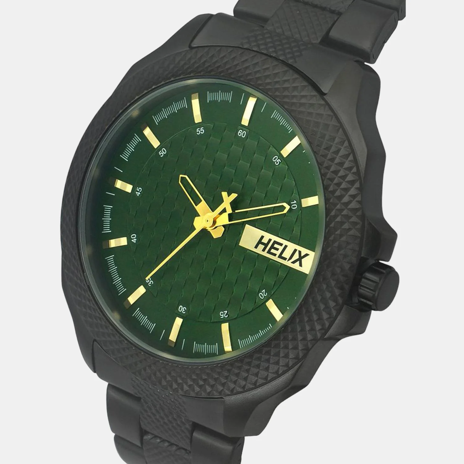 Men Quartz Green Dial Analog Stainless Steel Watch TW034HG13 - Image 5