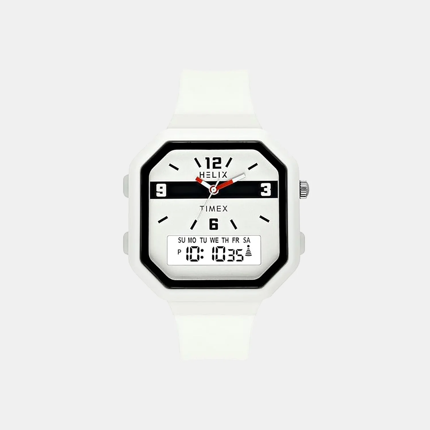Men Quartz Grey Dial Analog-Digital Silicone Watch TWESK6601T