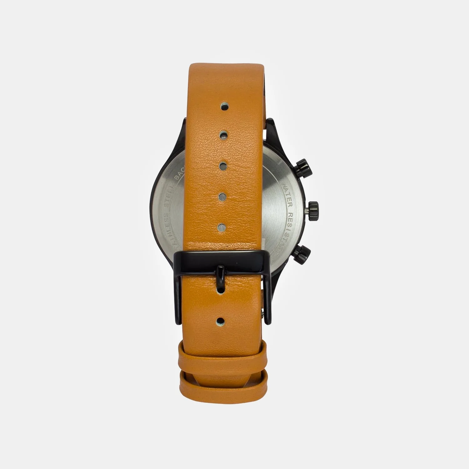 Men Quartz Orange Dial Multi-Function Leather Watch TW003HG27 - Image 5